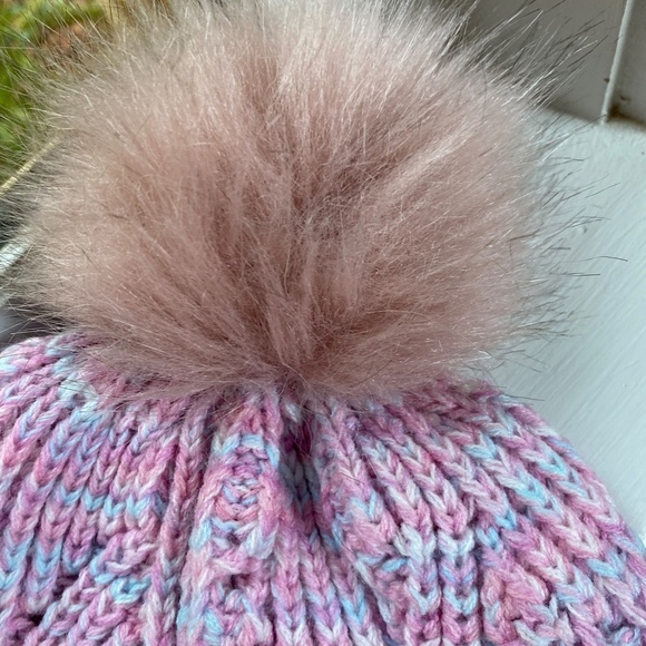 Anthropologie Pink Pom Knit Beanie main image 5